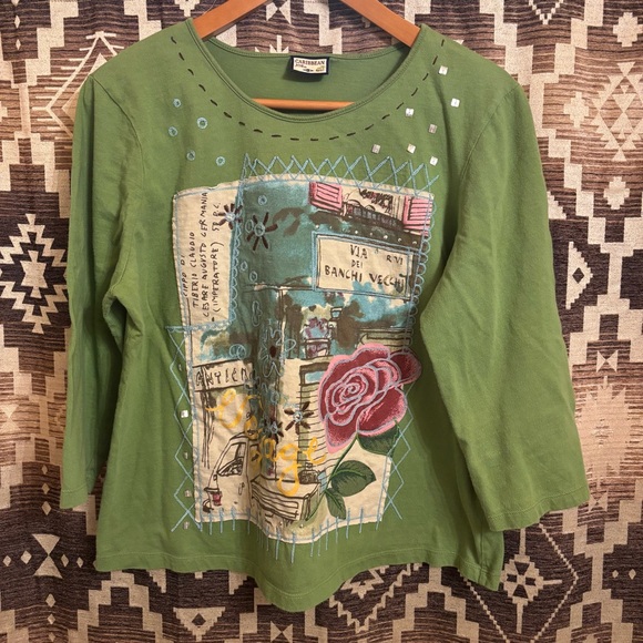 Caribbean Joe Tops - Caribbean Joe Women’s M/L Top
